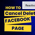 How To Cancel Deletion(reactivate) Facebook Page