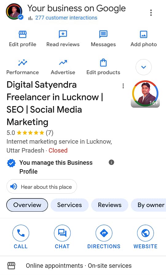 Google Business Profile(GMB) Management Services in Lucknow, India